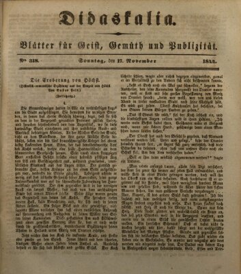 Didaskalia Sonntag 17. November 1844