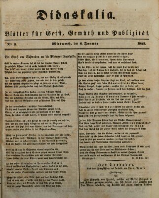 Didaskalia Mittwoch 8. Januar 1845