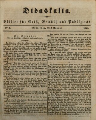 Didaskalia Donnerstag 9. Januar 1845