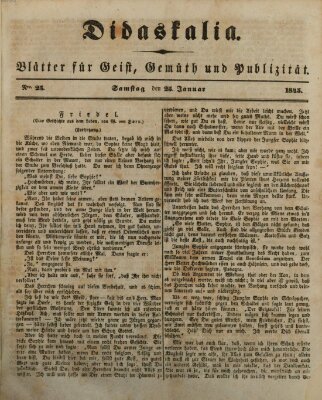 Didaskalia Samstag 25. Januar 1845