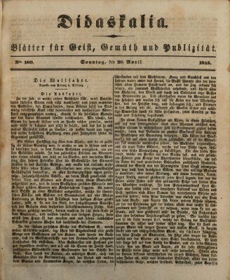 Didaskalia Sonntag 20. April 1845