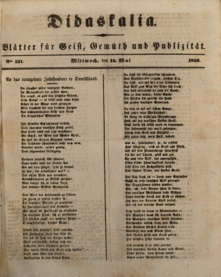 Didaskalia Mittwoch 14. Mai 1845