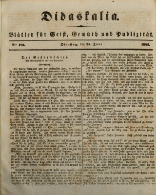 Didaskalia Dienstag 24. Juni 1845