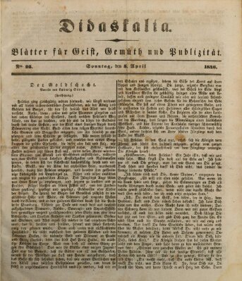 Didaskalia Sonntag 5. April 1846