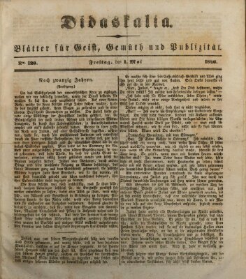 Didaskalia Freitag 1. Mai 1846