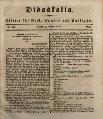 Didaskalia Freitag 29. Mai 1846