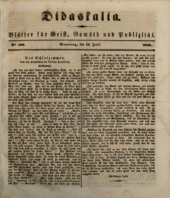 Didaskalia Sonntag 12. Juli 1846