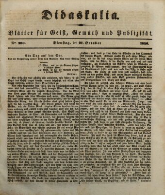 Didaskalia Dienstag 27. Oktober 1846