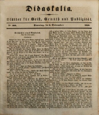 Didaskalia Sonntag 8. November 1846