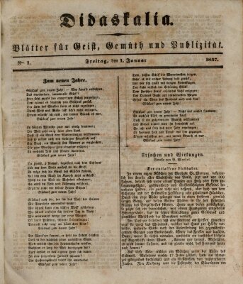 Didaskalia Freitag 1. Januar 1847