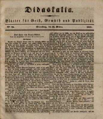 Didaskalia Dienstag 16. März 1847