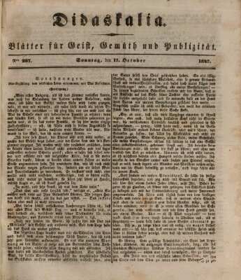 Didaskalia Sonntag 17. Oktober 1847