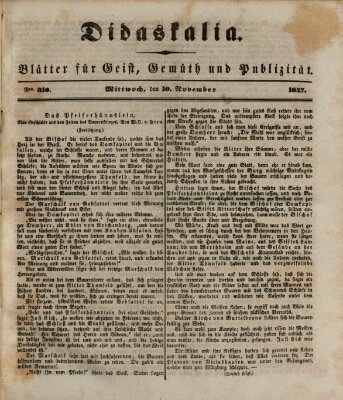 Didaskalia Mittwoch 10. November 1847