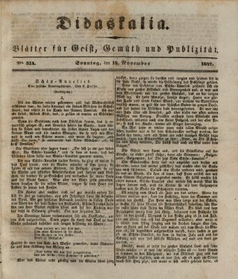 Didaskalia Sonntag 14. November 1847