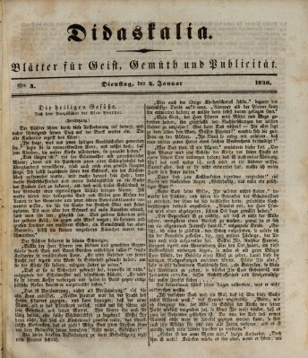 Didaskalia Dienstag 4. Januar 1848