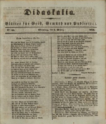 Didaskalia Montag 6. März 1848