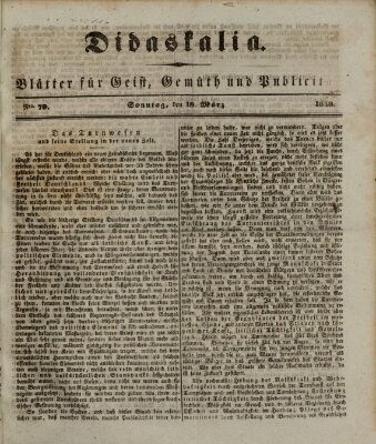 Didaskalia Sonntag 19. März 1848