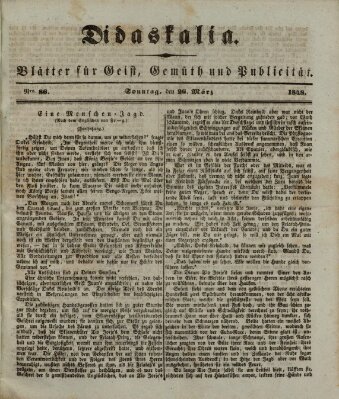 Didaskalia Sonntag 26. März 1848