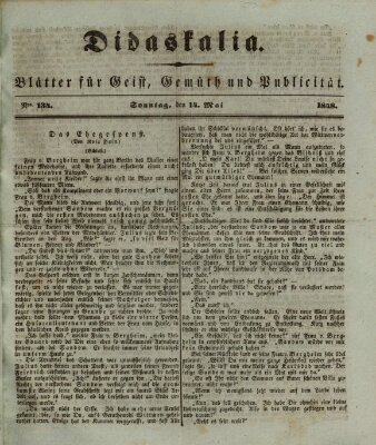 Didaskalia Sonntag 14. Mai 1848