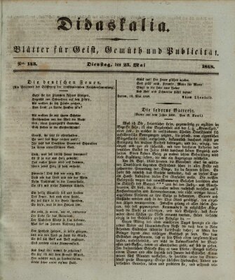 Didaskalia Dienstag 23. Mai 1848