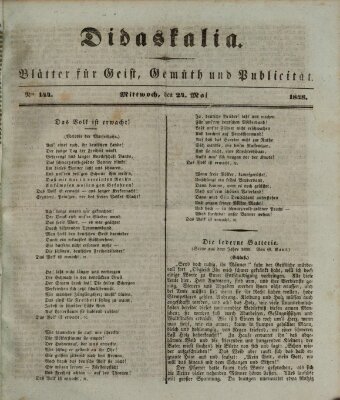 Didaskalia Mittwoch 24. Mai 1848