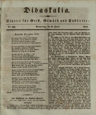 Didaskalia Sonntag 11. Juni 1848