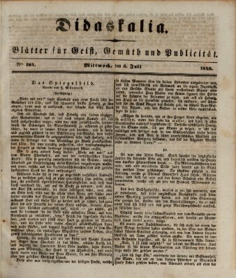 Didaskalia Mittwoch 5. Juli 1848