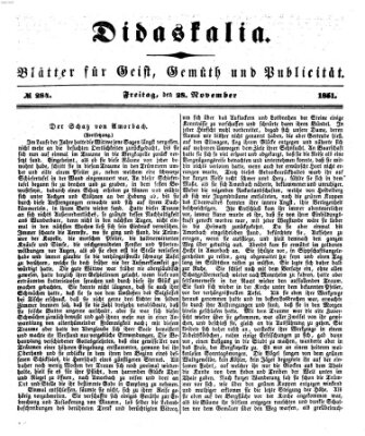 Didaskalia Freitag 28. November 1851