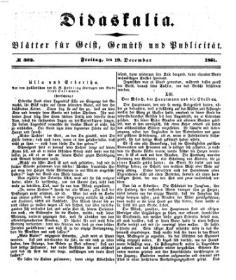 Didaskalia Freitag 19. Dezember 1851