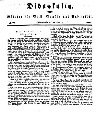 Didaskalia Mittwoch 10. März 1852