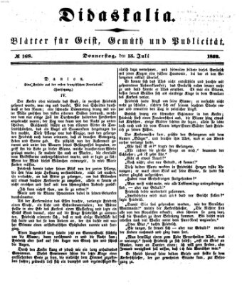 Didaskalia Donnerstag 15. Juli 1852
