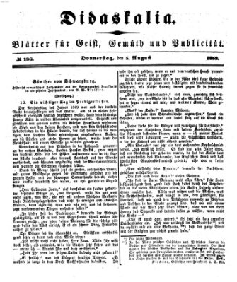 Didaskalia Donnerstag 5. August 1852