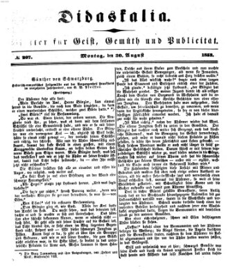 Didaskalia Montag 30. August 1852