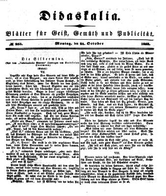 Didaskalia Montag 24. Oktober 1853