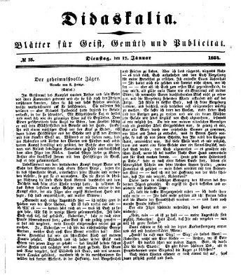 Didaskalia Dienstag 17. Januar 1854