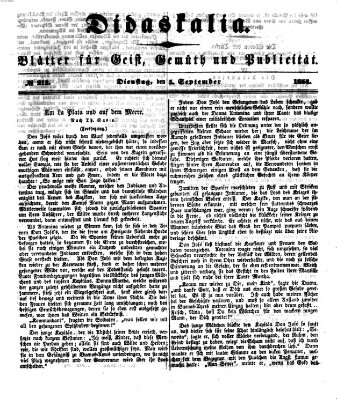 Didaskalia Dienstag 5. September 1854