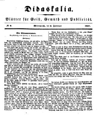 Didaskalia Mittwoch 2. Januar 1867
