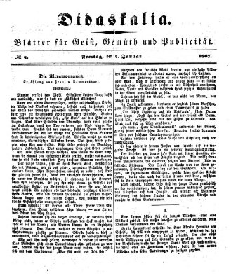 Didaskalia Freitag 4. Januar 1867