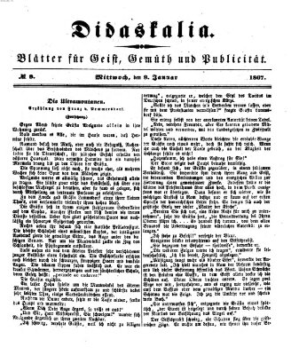 Didaskalia Mittwoch 9. Januar 1867