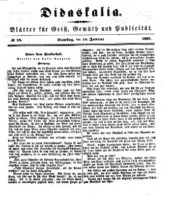 Didaskalia Samstag 19. Januar 1867