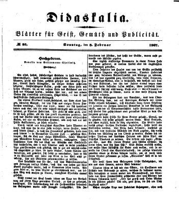 Didaskalia Sonntag 3. Februar 1867