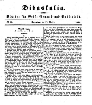 Didaskalia Sonntag 17. März 1867