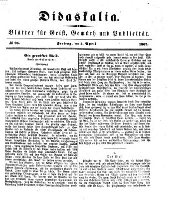 Didaskalia Freitag 5. April 1867