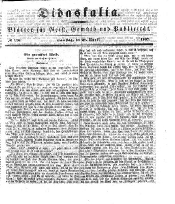 Didaskalia Samstag 27. April 1867