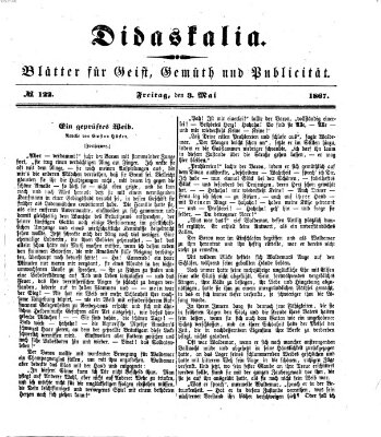 Didaskalia Freitag 3. Mai 1867