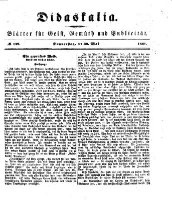 Didaskalia Donnerstag 30. Mai 1867