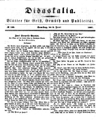 Didaskalia Samstag 8. Juni 1867