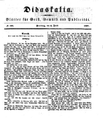 Didaskalia Freitag 5. Juli 1867