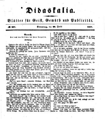 Didaskalia Sonntag 28. Juli 1867