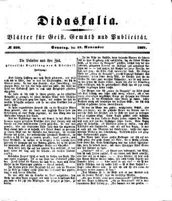 Didaskalia Sonntag 24. November 1867